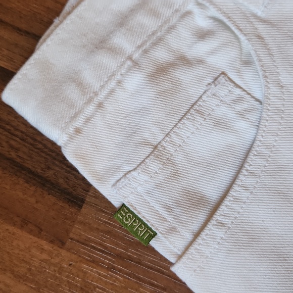 Esprit Vintage 80's White Denim Relaxed Jeans Tapered Leg Made in Hong Kong NWT - Picture 4 of 16